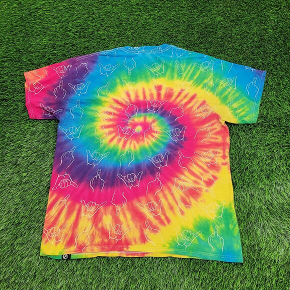 Middle-Finger AOP Summer Shirt Large 21x26 Rainbow - Picture 2 of 10